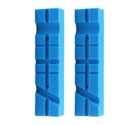 kowaku 2 Pièces Protections de Mâchoire D'Étau Mâchoires Douces Protecteurs Polyvalents Embouts de Serrage avec Rainures Multiples Antidérapantes Approprié, 4.5 Pouces