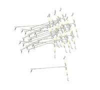 kowaku 20 Pièces Émerillon de Pêche Lumineux 3 Voies Connecteur T Forme Acier Inoxydable Perles Lumineuses Anti-accrochage Pratique Convient pour Sport, 12CM