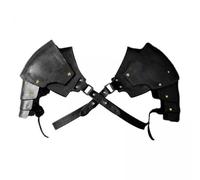 kowaku 2x Armure D'épaule Médiévale En Similicuir épaulette, Armure de Chevalier Boucle Réglable Guerrier Steampunk épaule Couverture Cape, pour Les Hommes D