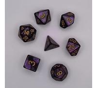 kowaku 2x Jeu de Dés Polyédriques Violet Vif pour Les Jeux de Table et Le Plaisir éducatif