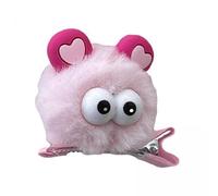 kowaku 2x Pince à Cheveux à Gros Yeux, Pince à Frange, pour Femmes et Filles, épingles à Cheveux Décoratives En Peluche, Pinces à Bec de Canard pour Cheveux