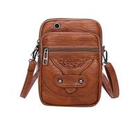 kowaku 2X Pochette de Sac de Messager en PU, Mini Sac à Bandoulière à Bandoulière, Sac à Main de Grande Contenu pour Téléphone avec Fermeture à