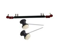 kowaku 3 Pièces Arbre de Transmission de Pédale Cardan pour Grosse Caisse Bielle de Connexion et Pièce de Rechange à Conception Réversible Adapté pour La Ma, Tige Noire et Rouge