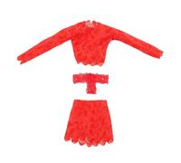 kowaku 3X Mode 1/6 Top et Hanche étreinte Jupe en String de boulonnage à la Main Costume de vêtements à la Main pour 12 ", Rouge