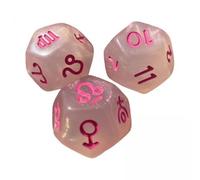 kowaku 4x 3Pcs Constellation Dés Dés de Jeu Multi-faces Dés D'astrologie pour Jeu de Cartes KTV