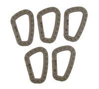kowaku 5 Pièces Mousqueton Porte-clés Boucle D Fermoir Plastique Souple Fermeture Ressort Respectueux des Objets pour Sac à Dos Stockage Quotidien Maison, Marron, 84,2 x 54,7 x 7,3 mm