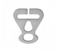 kowaku 6 Pièces Pôle de Support de Tente Clip Plaque Triangulaire de Boucle Acier INOX pour Poteau Bâche Liaison Ferme Support Abri Organisation, 2 pièces