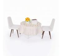 kowaku 6 Pièces Table et Chaises et Chaises Miniatures Rétro Table Maison Poupée avec Meuble pour Collectionneurs