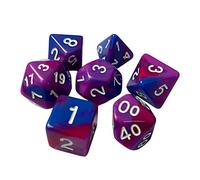 kowaku 7 pièces quatre couleurs dés dés de jeu acrylique dés de jeu polyèdre pour accessoires de jeu de société, Styled