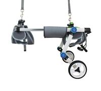 kowaku Aide à la Mobilité Pliable Chariot Fauteuil Harnais Support pour Animaux Construction Aluminium Légère Design Pliable Ajustement Modulable Soutien, Gris, XS Élargi Version De Luxe