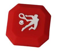 kowaku Amortisseur de Raquette Tennis Accessoire Anti-Vibration Silicone Absorbeur Chocs Compact pour Protection du Bras Adapté à La Famille Amis Tourn, Rouge