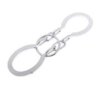kowaku Anneau Acier Jeu Dédutif Jouet Intelligence Manipulation Séparation Déduction Créative Convient pour Entraînement Mémoire Loisirs, argent, 11 × 5,5 cm