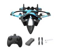 kowaku Avion télécommandé portable, prêt à voler, planeur en mousse, avion de pour garçons, filles, fête, adultes, Bleu