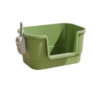 kowaku Bac à Litière Ouvert pour Animaux, Modèle avec Accès Facile et Bords élevés, Vert