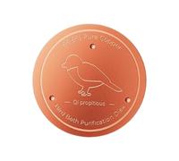 kowaku Bain d'oiseaux en cuivre avec Support à Trois Points et Disque de Purification, Oiseau Debout