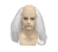 kowaku Bald Cap Costume Accessory Balding Synthetic for Cosplay Comic Con Party Masquerade, Blanc
