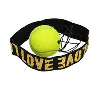 kowaku Bandeau de Boxe avec Balle de Réflexe, équipement de Boxe Ajustable, Balle de Réflexe sur Ficelle avec Bandeau pour L'entraînement MMA Enfants et, Balle de Tennis 60g