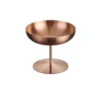 kowaku Barware Drinking Vessel en Acier Inoxydable 304 Coupe à Dessert avec Finition Brossée Grande Capacité Base Stable Usage Multiple pour Servir Glaces, Or Rose, 250ML Forme-U