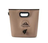 kowaku Bidon Pliable avec Robinet Conteneur eau Portable Réservoir Pliable Réserve Liquide Sac Hydratation en Matière PVC Renforcée Souple et Compacte à, Array, Café, 8L