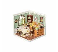 kowaku Block Coffee Shop Maquette Miniature Diorama à Construire Kit Débutant sans Peinture Modules Empilables Accessoires Fidèles PVC Convient aux, Thé De L Après-midi