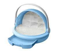 kowaku Boîte D'Élevage pour Vers à Soie Conteneur D'Alimentation Cage D'Habitat Transparente Fonction Observation Croissance PP Adaptée à L'Éducation Animali, Bleu