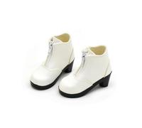 kowaku Bottine Ppée 60 Cm Aspect Cuir Bottines Zippées Pratiques Chaussures Miniatures pr Jeu D'imagination,