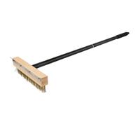 kowaku Brosse pour Four à Pizza Brosse Pierre Pizza Barbecue Manche Aluminium Poignée Ergonomique Poils Cuivre Résistants Adaptée pour Four Maison Entreprise, L