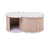 kowaku Cachette Intérieure pour Chat avec Deux Ouvertures pour Un Accès et Un Nettoyage Faciles, Brun