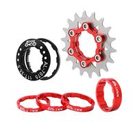 kowaku Cassette 18 Dents, Kit de Conversion, Adaptateur de Pignon en Alliage D'aluminium, Composant de, Pièces Détachées, Rouge