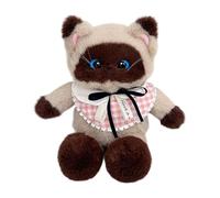 kowaku Cat Mignon en Peluche Sac à Dos de Voyage de Voyage de Jour de La Journée de La Vie Réelle du Sac à Dos, Marron Beige