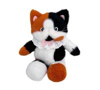 kowaku Cat Mignon en Peluche Sac à Dos de Voyage de Voyage de Jour de La Journée de La Vie Réelle du Sac à Dos, Noir Blanc Orange