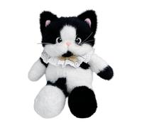 kowaku Cat Mignon en Peluche Sac à Dos de Voyage de Voyage de Jour de La Journée de La Vie Réelle du Sac à Dos, Noir Blanc