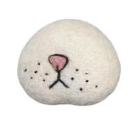 kowaku Cat Whisker Boîte à Souvenirs Poils de Chat Support Décoratif Visage de Chat en Laine pour Garder Adapté à La Commémoration des Animaux, Blanc