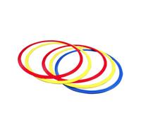kowaku Cerceau D'agilité Plastique PP Anneaux Coordination Léger Cerceau Multicolore, Cerceaux De 60 Cm, Lot De 5, Couleurs Assorties