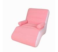 kowaku Chaise Longue Gonflable S Intégrant Fauteuil Relax Siège Repose Corps avec Revêtement Floconné en PVC et Dossier Inclinable Accoudoirs Cylindriques et, Rose, Type S