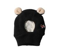 kowaku Chapeau de déguisement Mignon pour Chat, Chaud et avec Cache-Oreilles pour Petites bêtes, Chiots et Chats de Taille Moyenne à Grande, Noir