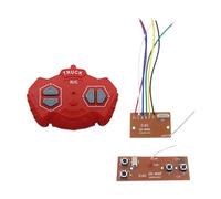 kowaku Circuit imprimé émetteur et carte récepteur avec chenille RC, remplacement de voiture RC, accessoires de Circuit imprimé 4CH, Rouge