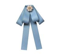 kowaku Clip à nœud ruban Brooch Décoration Fashion Elegant Collar Pin Bowknot Shirt Tie pour le costume Shirt Uniform Party Gift, Bleu