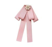 kowaku Clip à nœud ruban Brooch Décoration Fashion Elegant Collar Pin Bowknot Shirt Tie pour le costume Shirt Uniform Party Gift, Rose