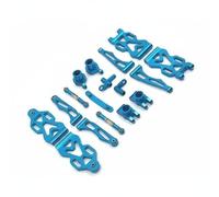 kowaku Composant d'Amélioration Véhicule Ensemble Pièces RC Bras Avant Arrière Coupelles Direction Biellettes en Alliage 6061 pour 1/16 Compatible 16101, Bleu Ciel