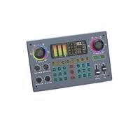 kowaku Console de Mixage Audio Carte Son Mélangeur Périphérique Compact avec Quatre Boutons Micro Deux Molettes et Deux Curseurs Réglages Fins Du Suivi et de