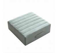 kowaku Coussin de Méditation Épais Tapis de Siège Coussin de Sol Galette Oreiller de Détente en Velours Cristal Matelassé Design à Lignes Parallèles Anse