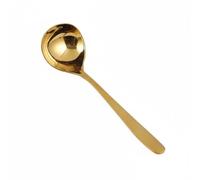 kowaku Cuillère à Soupe Solide Manche Long Ustensile Cuisine Inoxydable Surface Lisse Prise Agréable Maintien Sûr Facile à Entretenir Rapidité de Lavage Adaptée Repas Service Restaurant, Or
