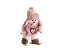 kowaku Décoration Noël BT Ski Kit Bâtons sans Assemblage Personnage Noël sur Skis Stable pr Cheminée, Style B