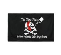 kowaku Drapeau Pirate avec Bandana Rouge, Bannière Fantaisie pour Fête Pirate à La Maison, Halloween