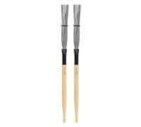 kowaku Drum Brush Brosse Tambour Batterie Balais Acier Transition Instantanée entre Balayage et Frappe Précise Adapté aux Petites Scènes Acoustiques Home Studio Créatives Taille, Bois