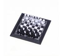 kowaku Échiquier Miniature en Métal Compact Plateau D'échecs Miniature Fait Main Classique Échiquier èceculptées pr Photographie BJD, Laiteux