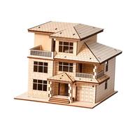 kowaku en Bois Représentant Une Maison, Un Projet de Construction Architecturale à Réaliser Soi-même, Un Cadeau d'anniversaire et Une Décoratio, 3 Niveaux