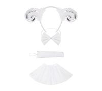 kowaku Ensemble de Costumes d'agneau Animal, Oreilles et Queue pour représentation sur scène, Blanc