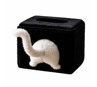 kowaku Étui-Boîte à Mchoirs En Tissu Pelucheux Léger Étui à Mchoirs Appliqué Chat Moelleux pr Intérieur
